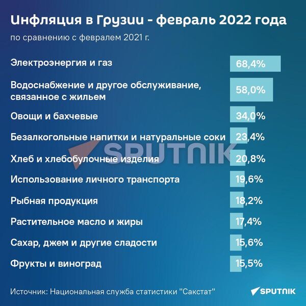 Инфляция в Грузии - февраль 2022 года - Sputnik Грузия