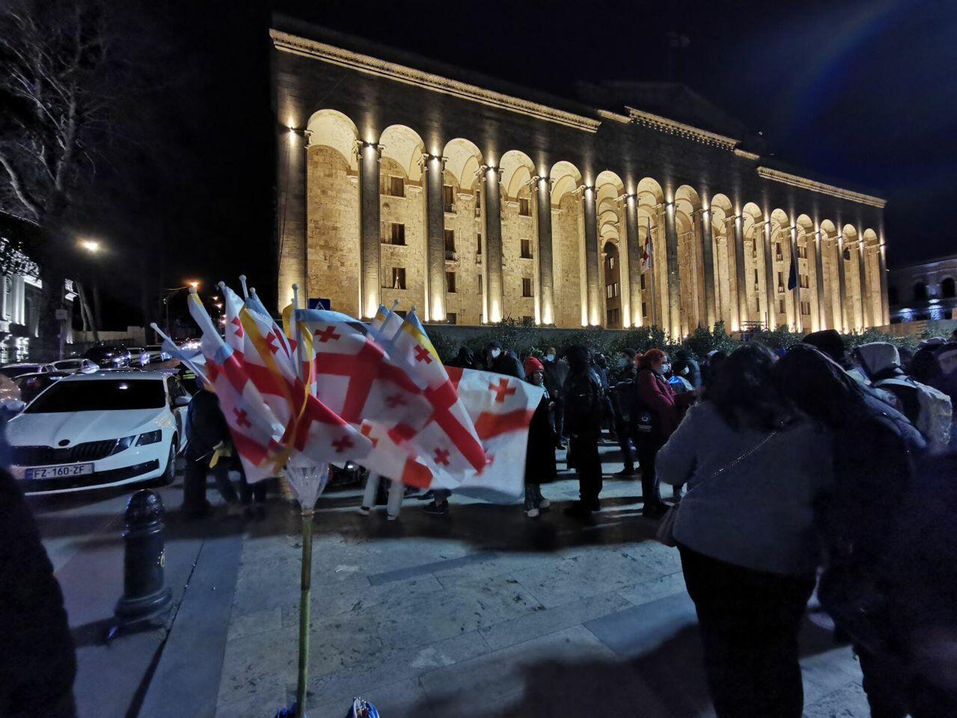 Митинг в поддержку Украины у здания парламента Грузии 7 марта 2022 года - Sputnik Грузия, 1920, 08.03.2022