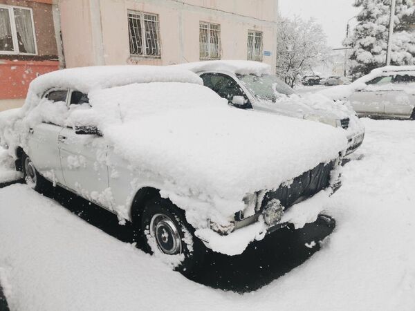 А автовладельцам теперь приходится каждое утро очищать свои машины от снега.  - Sputnik Грузия
