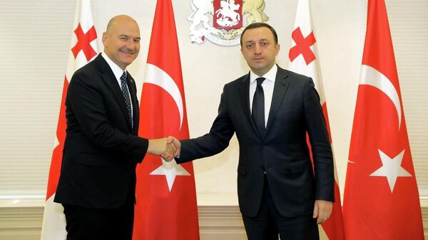 Ираклий Гарибашвили и глава МВД Турции Сулейман Сойлу - Sputnik Грузия