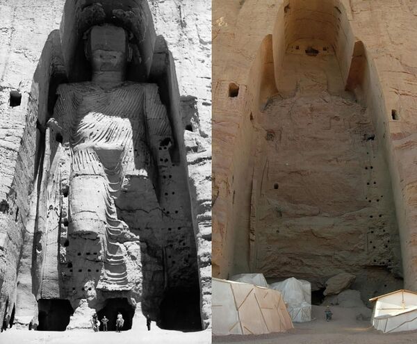 Две гигантские статуи Будды (55 и 37 метров) входили в комплекс буддийских монастырей в Бамианской долине, возраст которых датируется VI веком нашей эры - Sputnik Грузия