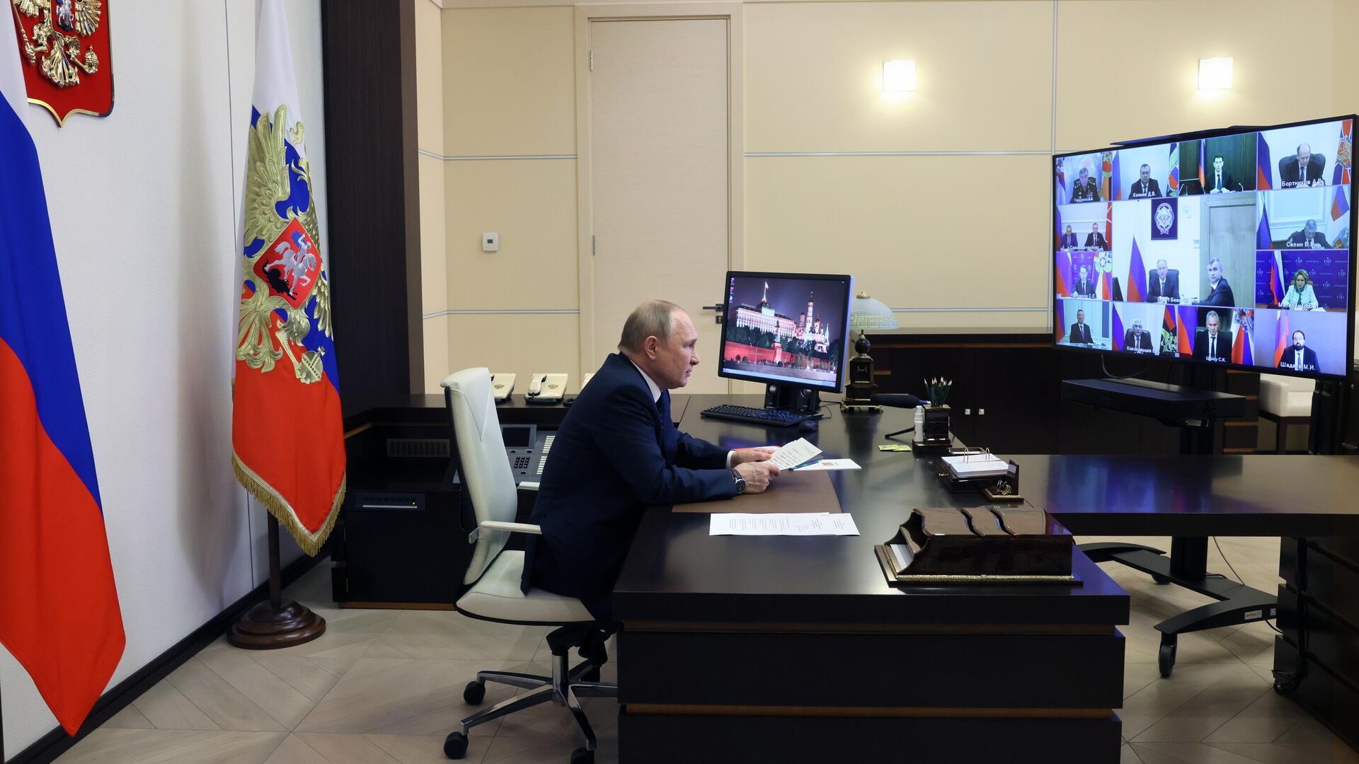 Президент РФ В. Путин провел заседание Совбеза РФ - Sputnik Грузия, 1920, 20.05.2022