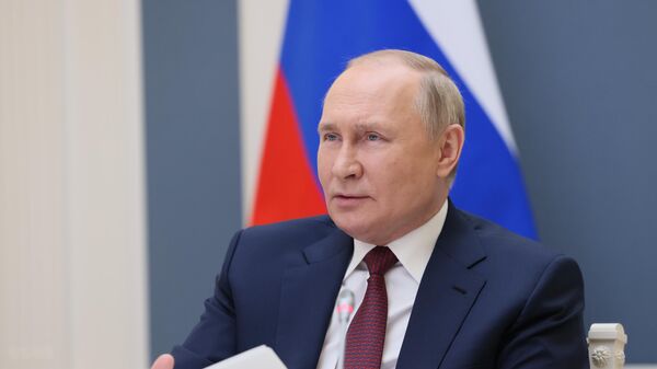 Президент РФ В. Путин выступил на Евразийском экономическом форуме - Sputnik Грузия