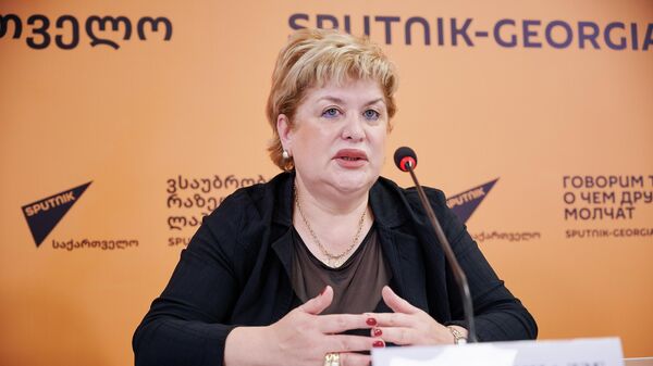 Тамар Кикнадзе на пресс-конференции в пресс-центре Sputnik - Sputnik Грузия