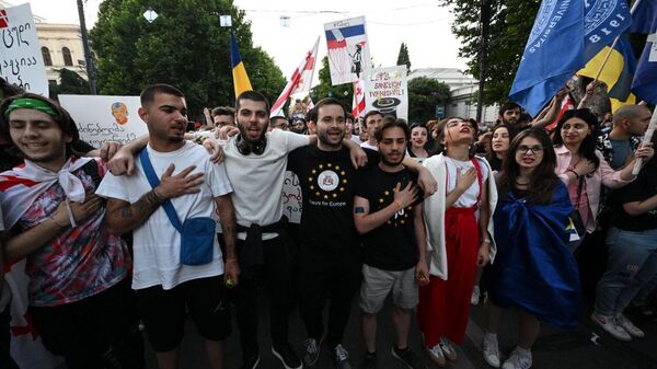 Акция протеста за вступление в ЕС - Sputnik Грузия