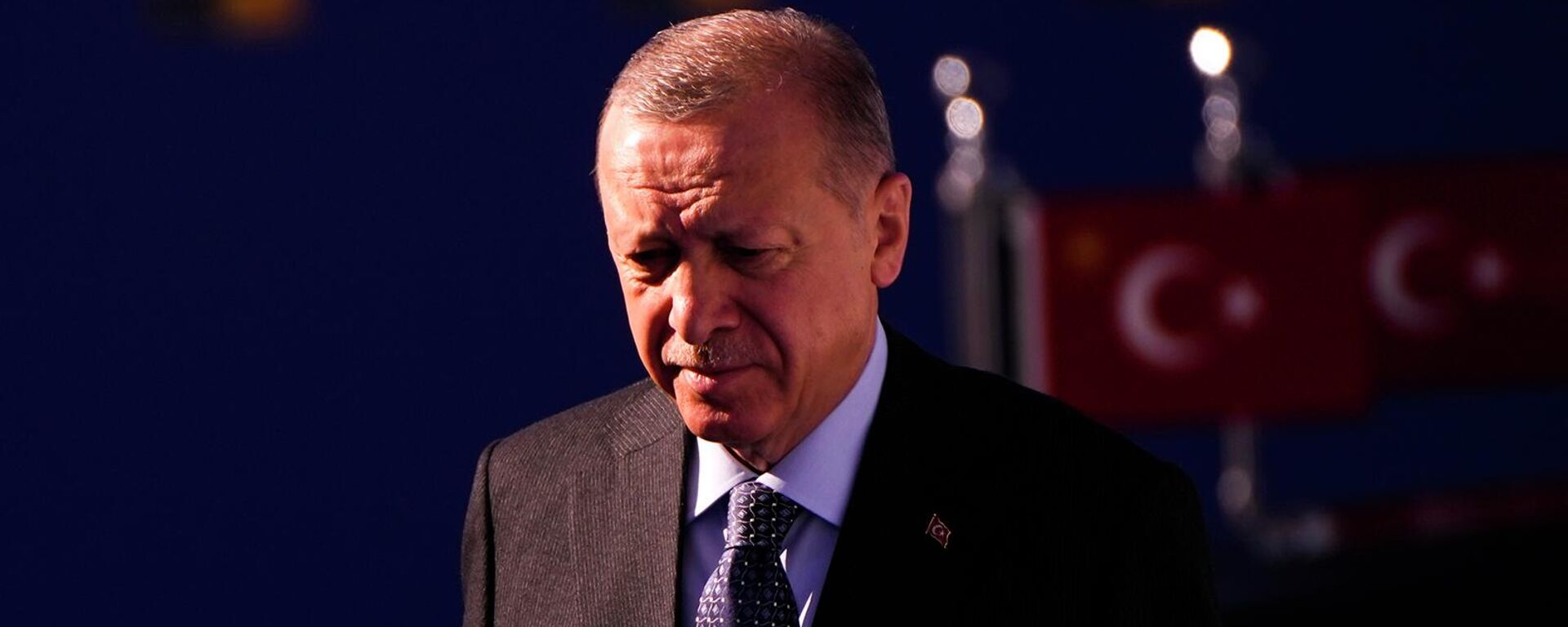 Президент Турции Реджеп Тайип Эрдоган прибывает на саммит НАТО в Мадрид (30 июня 2022). Испания - Sputnik Грузия, 1920, 07.02.2023