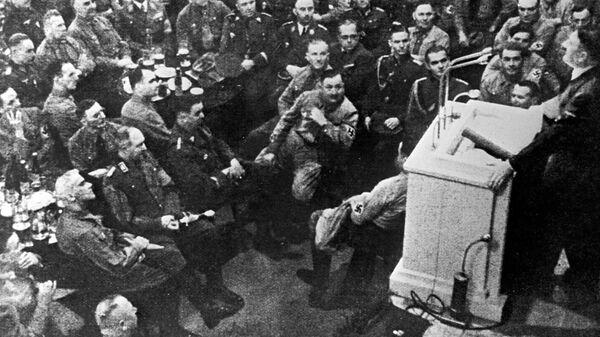 Выступление на офицерском собрание фюрера Адольфа Гитлера. - Sputnik საქართველო