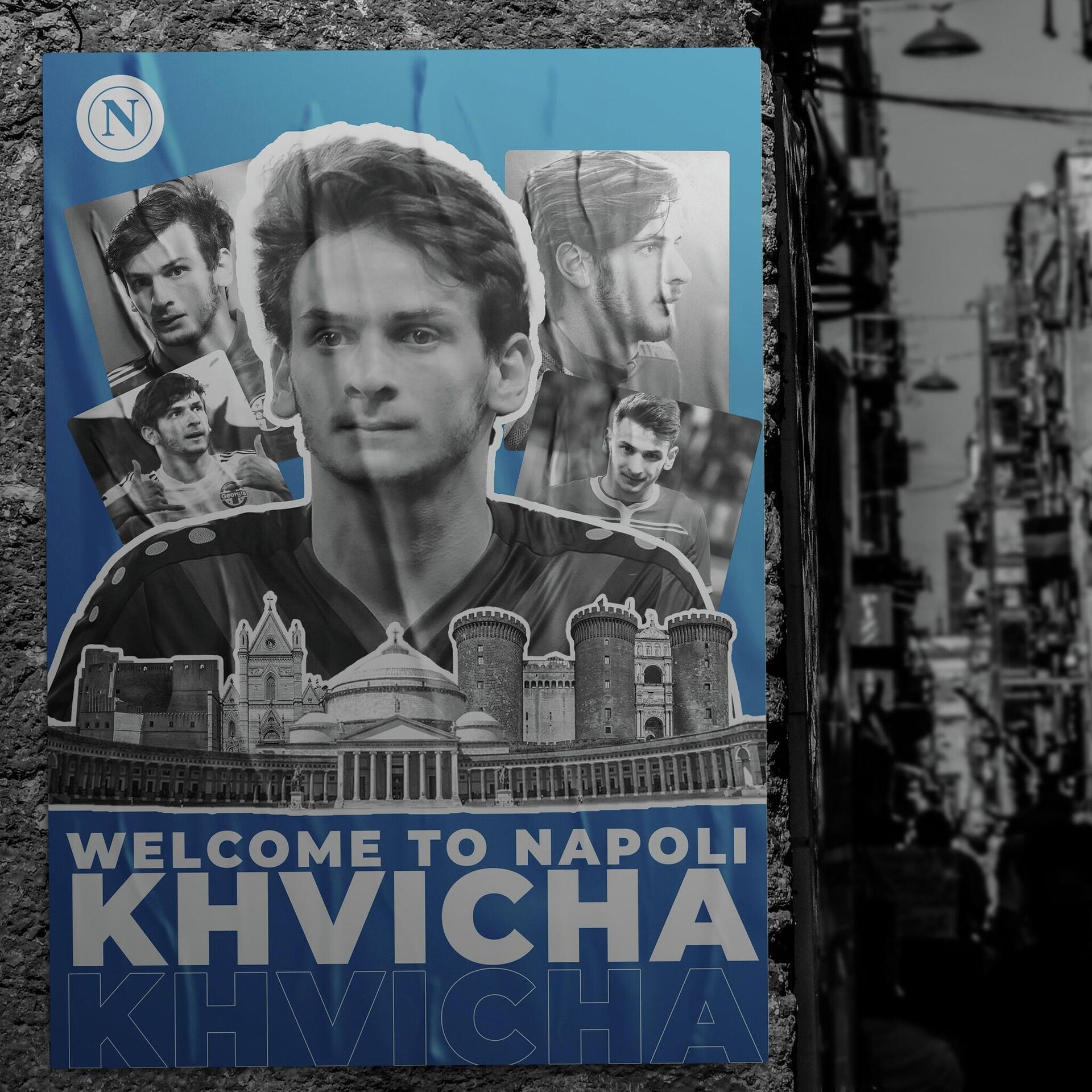Неаполь приветствует Кварацхелия баннерами - Sputnik Грузия, 1920, 07.07.2022