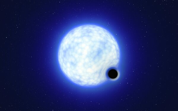 Двойная система VFTS 243, состоящая из голубой звезды, масса которой в 25 раз превышает массу Солнца, и черной дыры - Sputnik Грузия