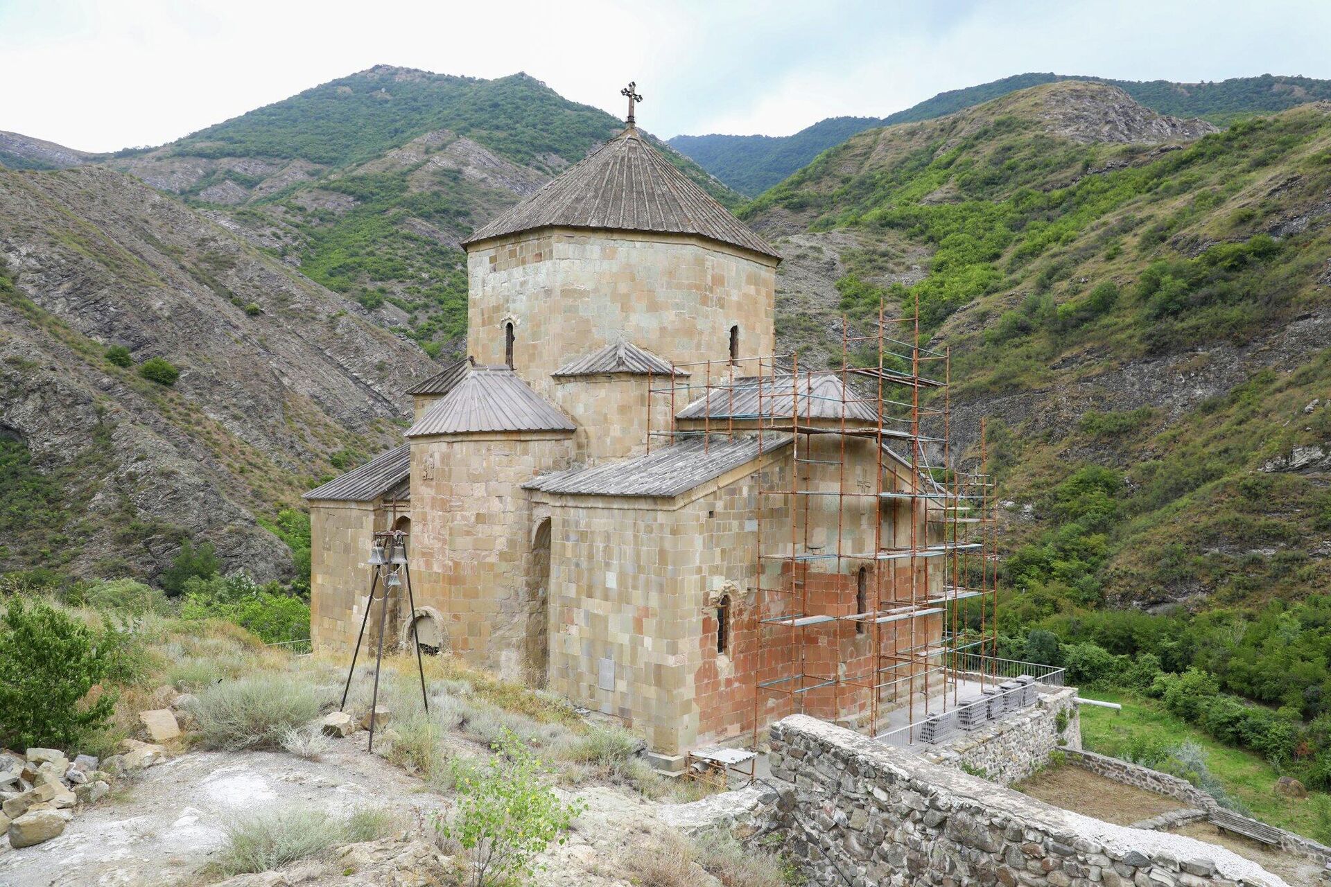 В Грузии восстанавливают Атенский храм Сиони - Sputnik Грузия, 1920, 29.07.2022