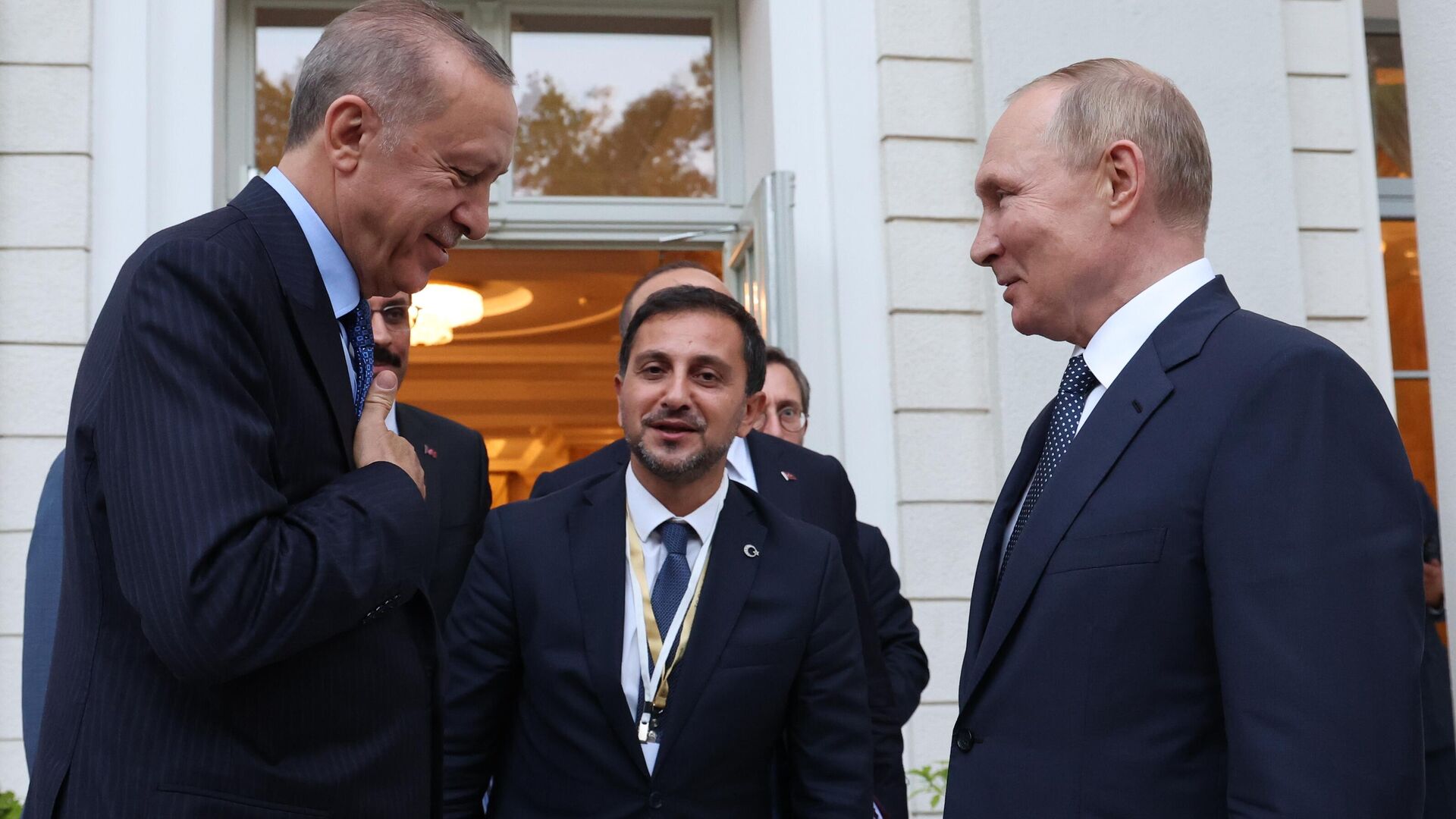 თურქეთის პრეზიდენტი რეჯეფ თაიიფ ერდოღანი და მისი რუსი კოლეგას ვლადიმირ პუტინი - Sputnik საქართველო, 1920, 06.08.2022