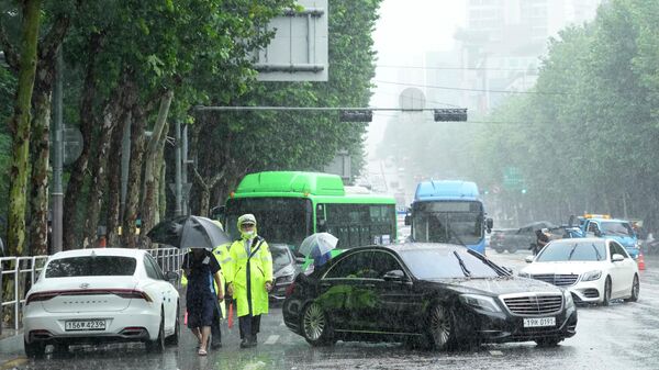 Последствия наводнения в Сеуле  - Sputnik Грузия