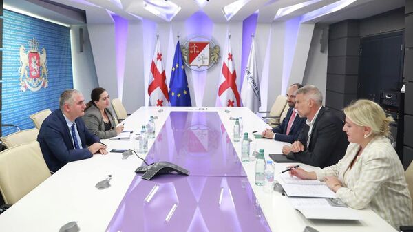 Глава Минфина Лаша Хуцишвили встретился с региональным директором Всемирного банка Себастьяном Молинеусом - Sputnik Грузия
