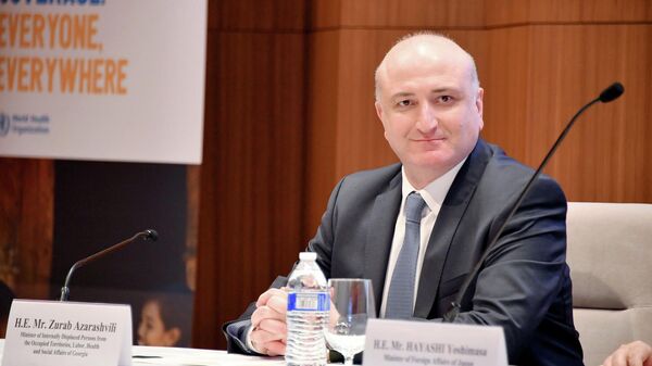 Министр здравоохранения Грузии Зураб Азарашвили на встрече с главой ВОЗ  - Sputnik Грузия