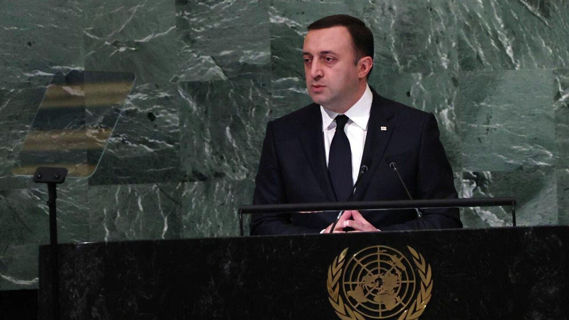 Ираклий Гарибашвили на 77-й сессии Генассамблеи ООН - Sputnik Грузия, 1920, 08.10.2022