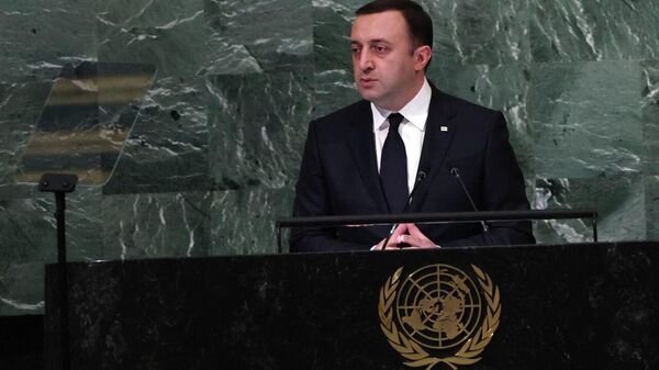 Ираклий Гарибашвили на 77-й сессии Генассамблеи ООН - Sputnik Грузия