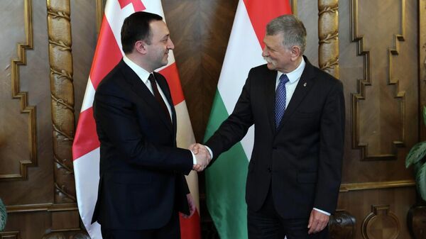 Премьер-министр Грузии Ираклий Гарибашвили и спикер Национального собрания Венгрии Ласло Кевер - Sputnik Грузия