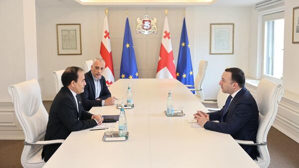 Премьер-министр Грузии Ираклий Гарибашвили и посол Ирана в Грузии Махмуд Адиб - Sputnik Грузия