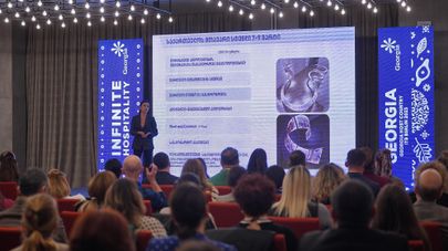 Замглавы Минэкономики Мариам Квривишвили на выставке ITB Berlin