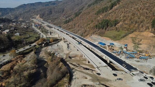 Строительство автомагистрали на Рикотском перевале - Sputnik Грузия