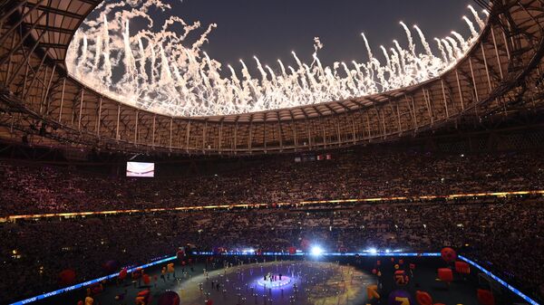 Церемония закрытия чемпионата мира по футболу перед началом финального матча между сборными Аргентины и Франции - Sputnik Грузия