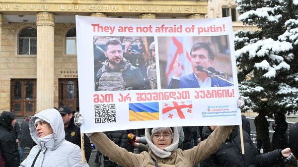 Судебный процесс над Михаилом Саакашвили и акция протеста его сторонников - Sputnik Грузия