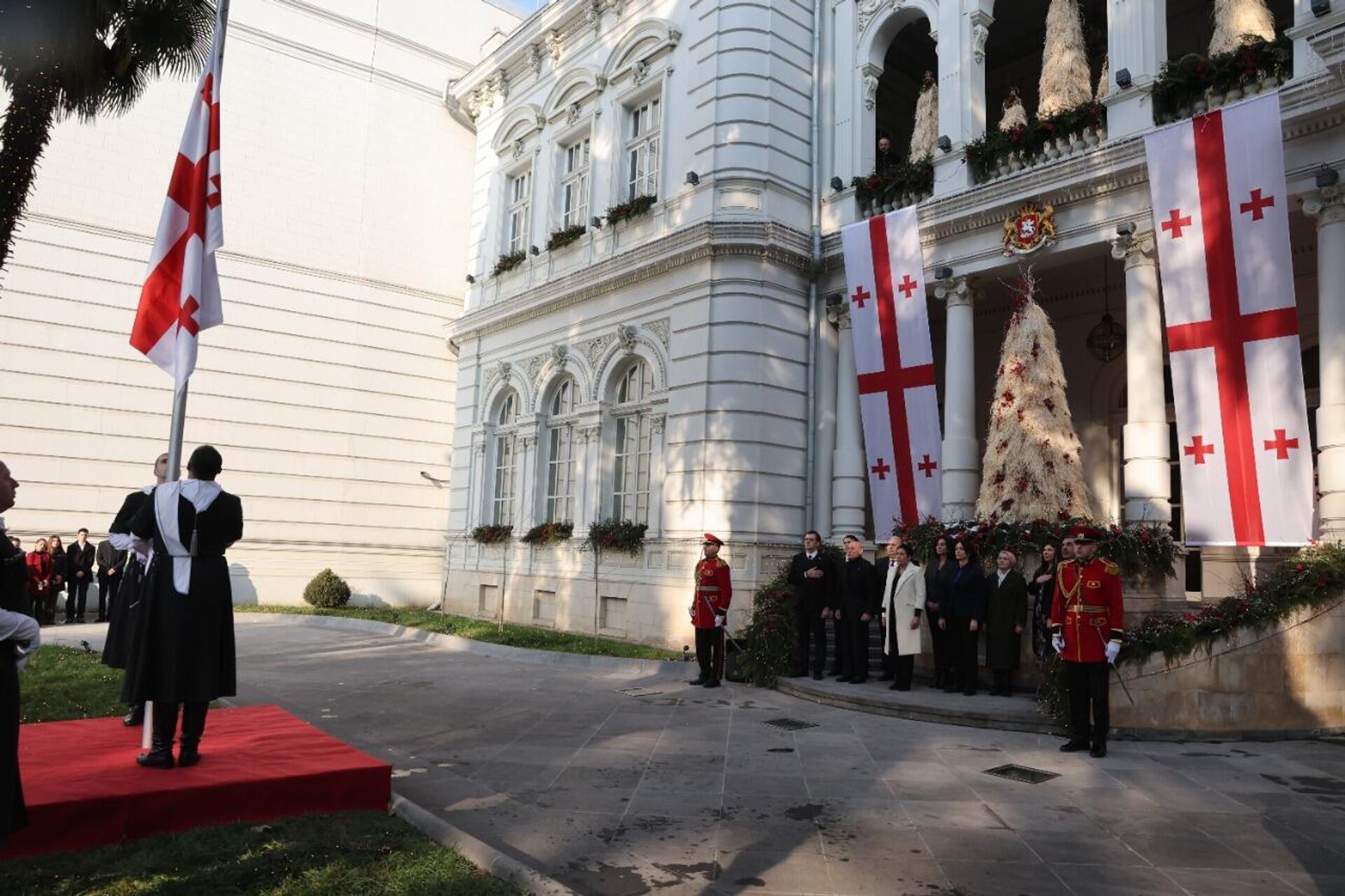 Празднование дня флага во Дворце президента Грузии - Sputnik Грузия, 1920, 14.01.2023