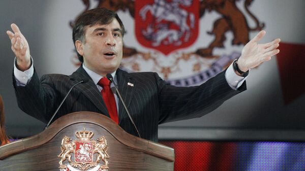Президент Грузии Михаил Саакашвили на съезде Единого национального движения - Sputnik Грузия
