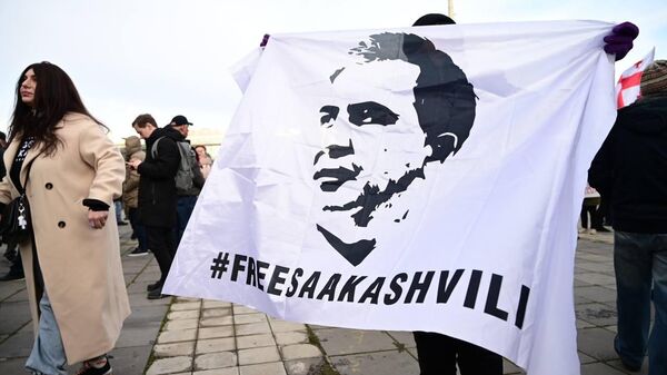 Акция сторонников Михаила Саакашвили у здания правительственной администрации - Sputnik Грузия