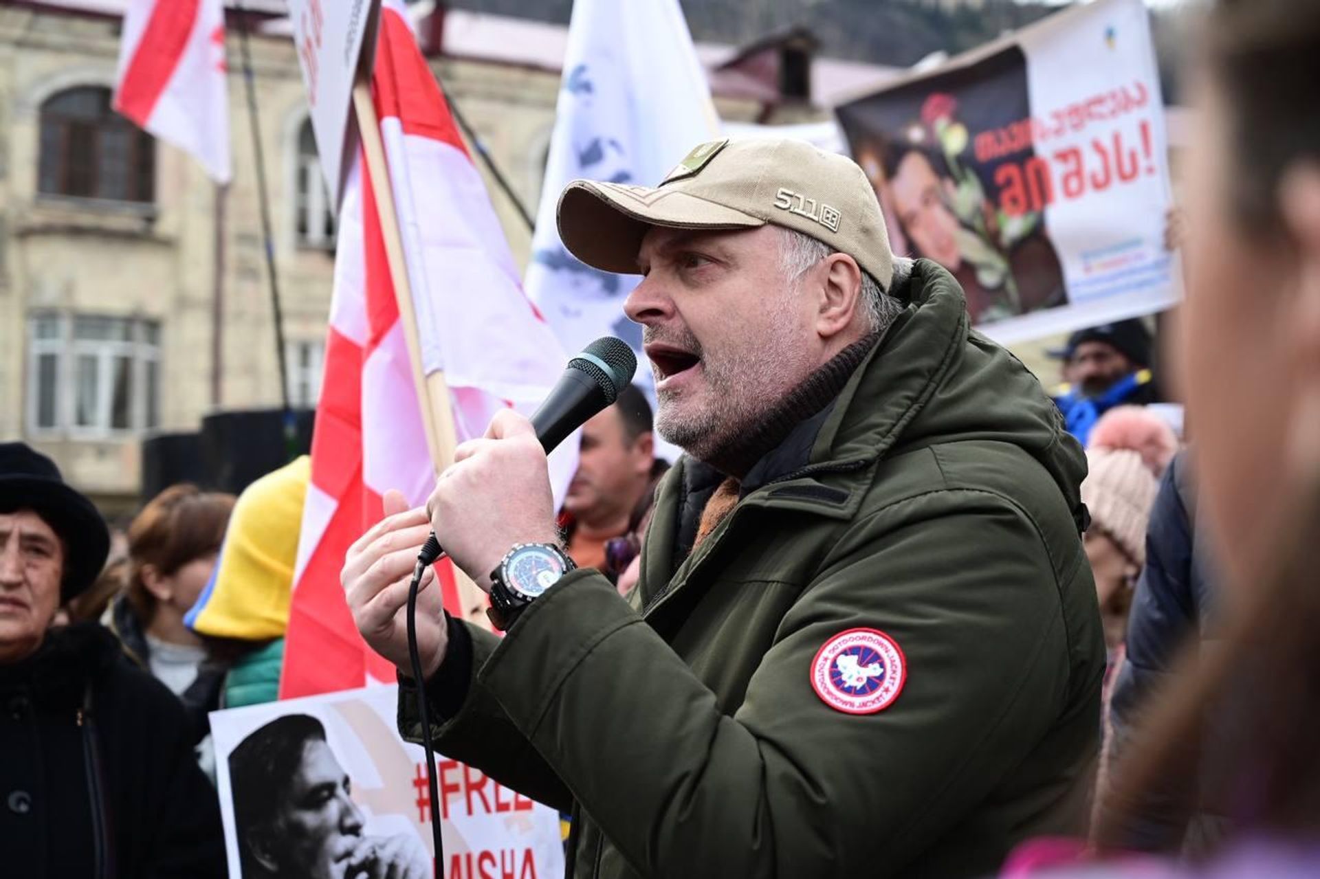 Георгий Барамидзе. Акция сторонников Нацдвижения в поддержку Михаила Саакашвили Георгий Барамидзе. Акция сторонников Нацдвижения в поддержку Михаила Саакашвили - Sputnik Грузия, 1920, 12.08.2026