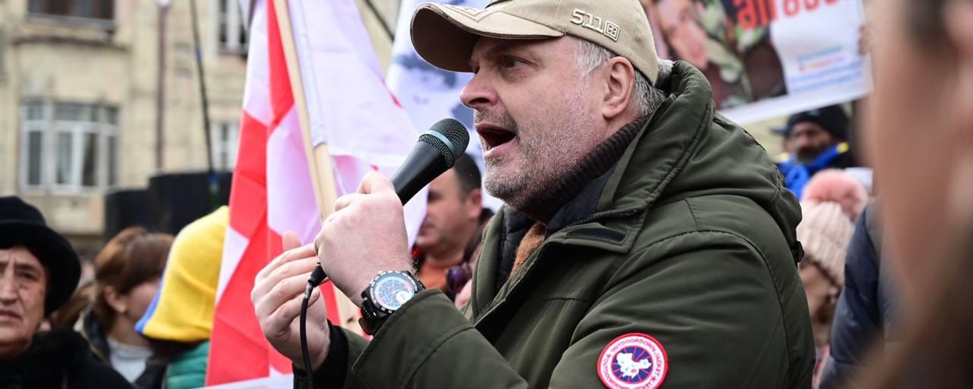 Георгий Барамидзе. Акция сторонников Нацдвижения в поддержку Михаила Саакашвили - Sputnik Грузия, 1920, 12.09.2026
