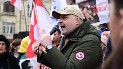 Георгий Барамидзе. Акция сторонников Нацдвижения в поддержку Михаила Саакашвили
