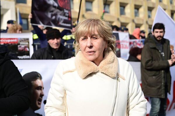 Мать Михаила Саакашвили, Гиули Аласания, также принимает участие в акциях протеста - Sputnik Грузия