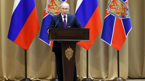 Президент РФ В. Путин принял участие в расширенном заседании коллегии ФСБ - Sputnik Грузия