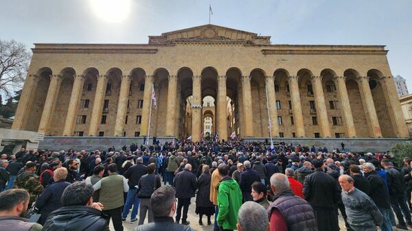 Акция протеста сторонников Альтинфо и Консервативного движения 14 марта 2023 - Sputnik Грузия