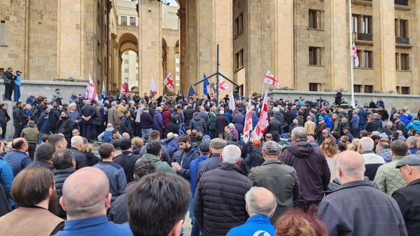 Акция протеста сторонников Альтинфо и Консервативного движения 14 марта 2023 - Sputnik Грузия