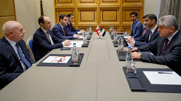 Вице-премьер, министр экономики и устойчивого развития Леван Давиташвили встретился с государственным министром внешней торговли ОАЭ Тани бин Ахмед Аль-Зейуди - Sputnik Грузия