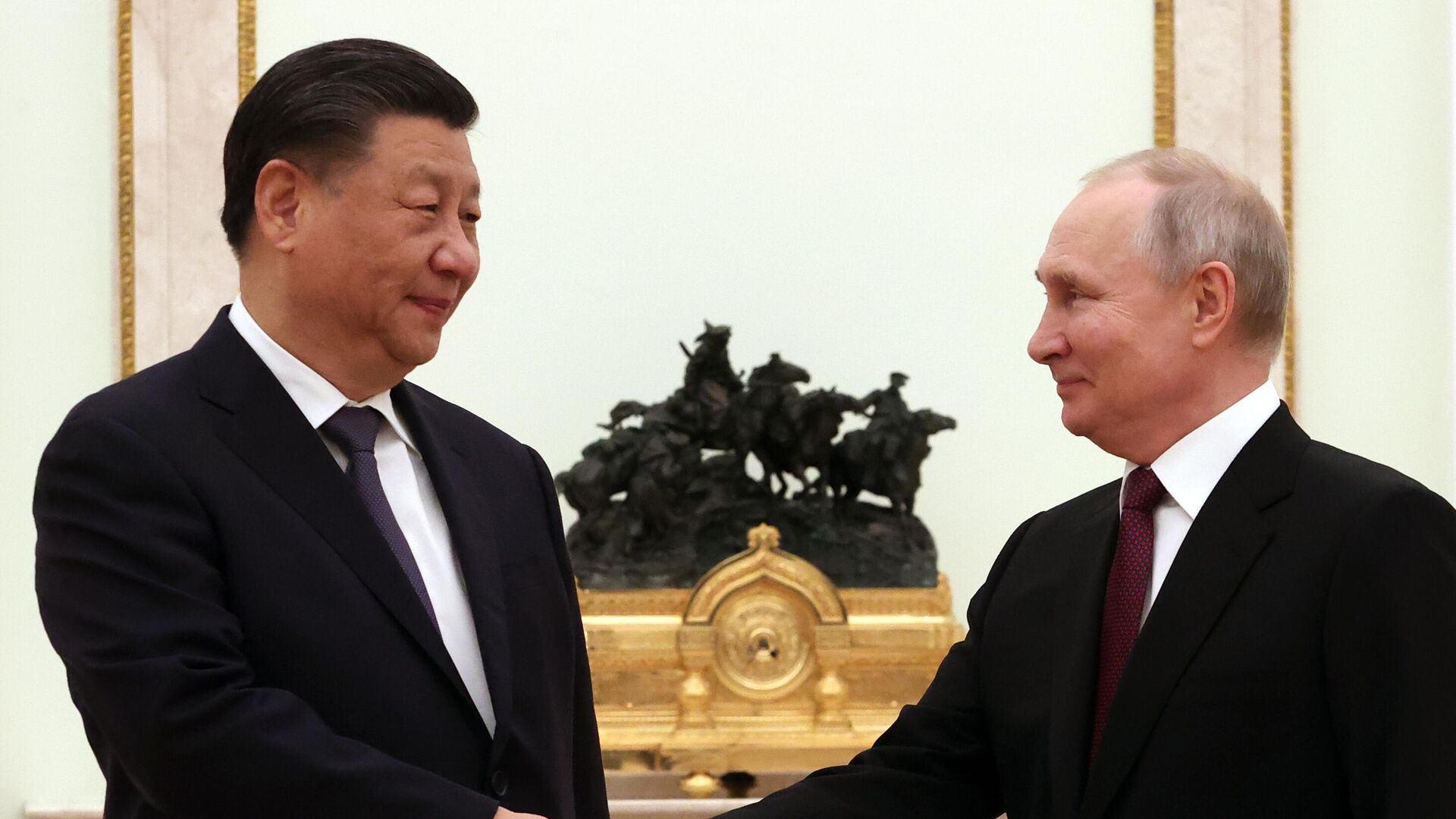 Встреча президента РФ В. Путина с председателем КНР Си Цзиньпином - Sputnik Грузия, 1920, 21.03.2023