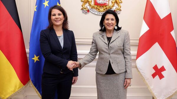 Президент Грузии Саломе Зурабишвили и глава МИД Германии Анналена Бербок - Sputnik Грузия