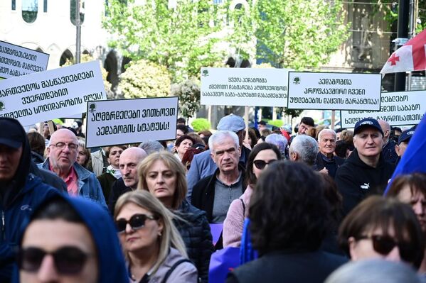 Участники шествия также выдвинули целый ряд требований к правительству Грузии. - Sputnik Грузия