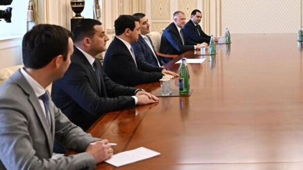 Шалва Папуашвили на встрече с Ильхамом Алиевым - Sputnik Грузия