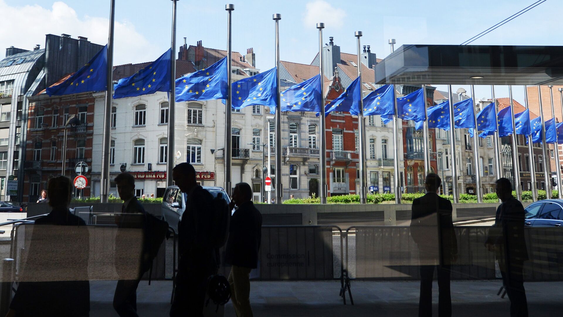 Флаги ЕС в Брюсселе - Sputnik Грузия, 1920, 29.06.2023