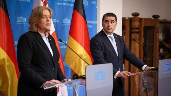 Шалва Папуашвили и президент Бундестага Германии Бербель Бас - Sputnik Грузия