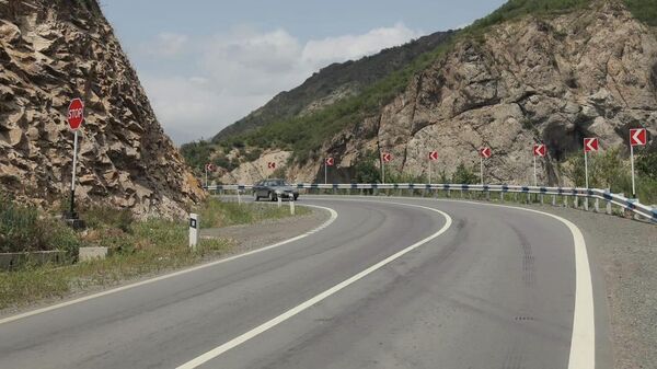 Отремонтированный участок погранперехода Туманян-Баграташен в рамках проекта благоустройства пограничной дороги Армения-Грузия - Sputnik Грузия