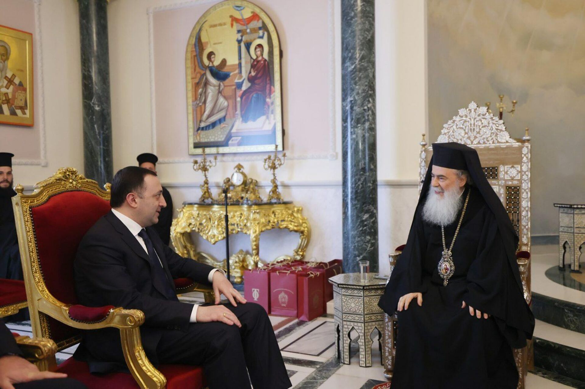 Ираклий Гарибашвили встретился с Иерусалимским Патриархом Феофилом III - Sputnik Грузия, 1920, 18.08.2023