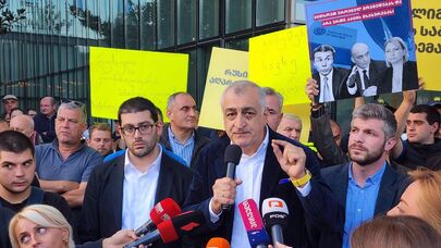 Мамука Хазарадзе. Акция протеста Лело у здания Дома Юстиции 20 сентября 2023 года