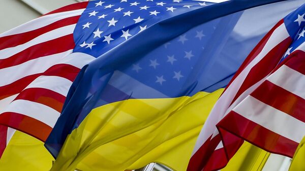 Drapele SUA și Ucrainei - Sputnik Грузия