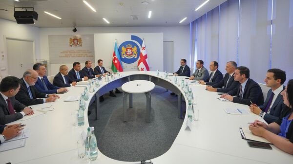 Встреча министров экономики Грузии и Азербайджана Левана Давиташвили и Михаила Джаббарова - Sputnik Грузия