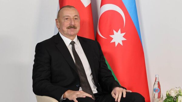 Ильхам Алиев на встрече с Ираклием Гарибашвили - Sputnik Грузия