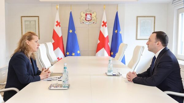 Посол Израиля Хадас Мейцад и Премьер-министр Грузии Ираклий Гарибашвили - Sputnik Грузия